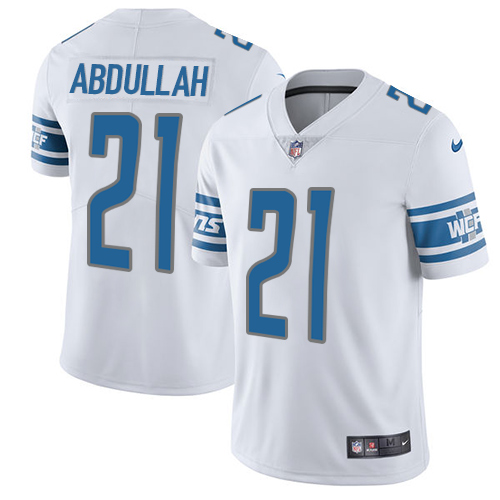 Nike Lions #21 Ameer Abdullah White Men's Stitched NFL Vapor Untouchable Limited Jersey